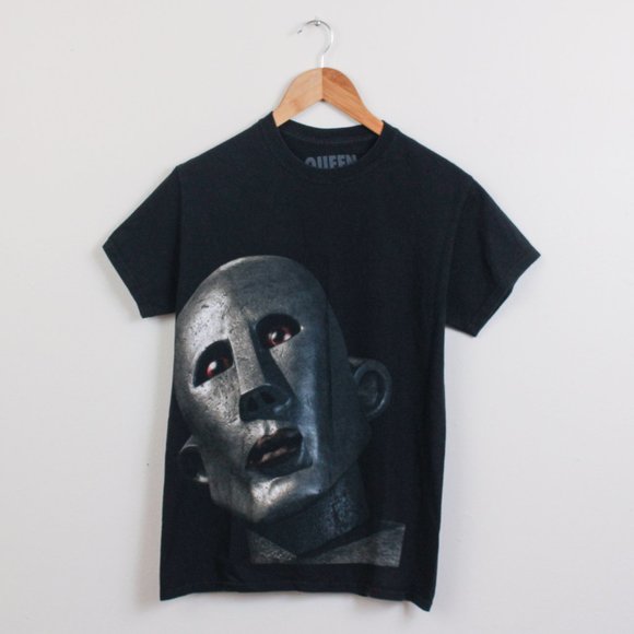 Queen Other - Queen Shirt Mens Small Black Adam Lambert Robot Tour Tee